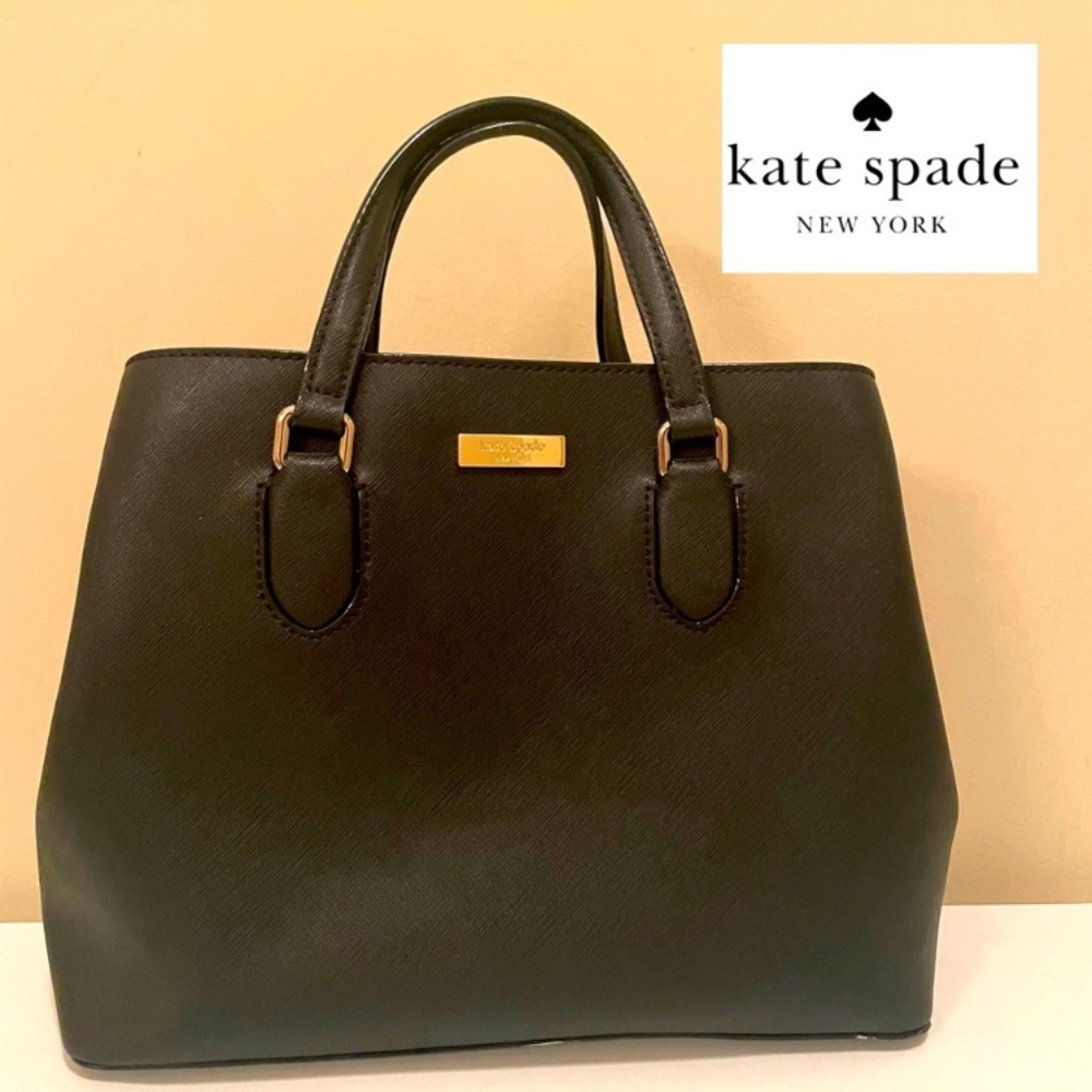 Black Kate Spade New York Laurel Way Evangeline Black Saffiano Leather
Handbag - Picture 1 of 7